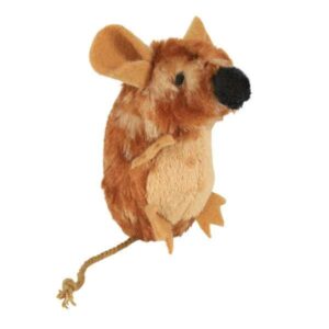 Trixie Plüschmaus mit Soundchip – 7 cm