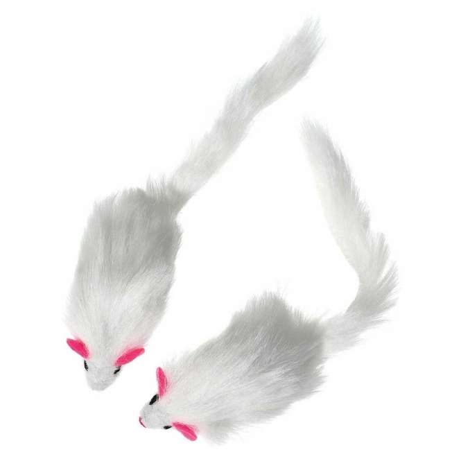 Karlie Flamingo Plüschmäuse mit Rassel – 2 Stück