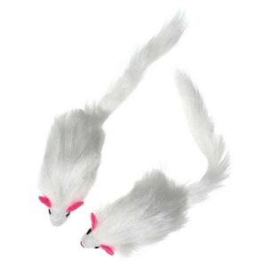 Karlie Flamingo Plüschmäuse mit Rassel – 2 Stück