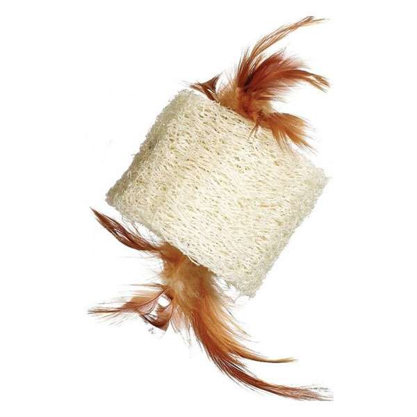 Karlie Flamingo Nature Cat Toy Luffa-Röhre mit Ball 46849.jpg