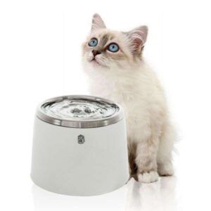 CATIT Fresh+Clear Trinkbrunnen 2L – Edelstahl-Weiß