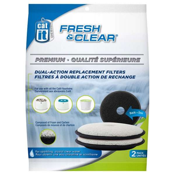 CATIT Premium-Ersatzfilter für Fresh&Clear Trinkbrunnen, 2er Set 50029 hag.jpg