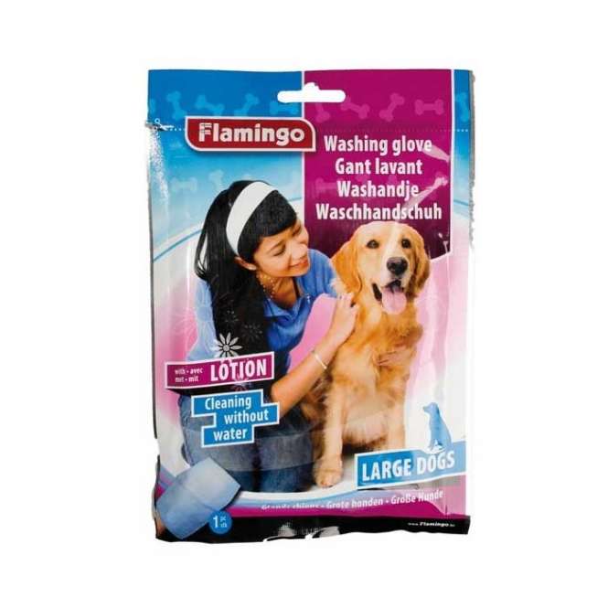 Karlie Flamingo Waschhandschuh mit Lotion für Hunde - Für große Hunde 507321.jpg
