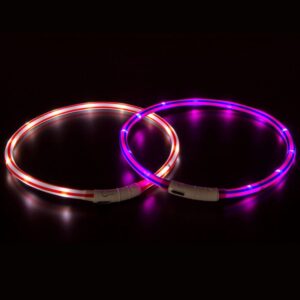Karlie Visio Light LED-Leuchtschlauch mit USB – Gestreift – rot-weiß