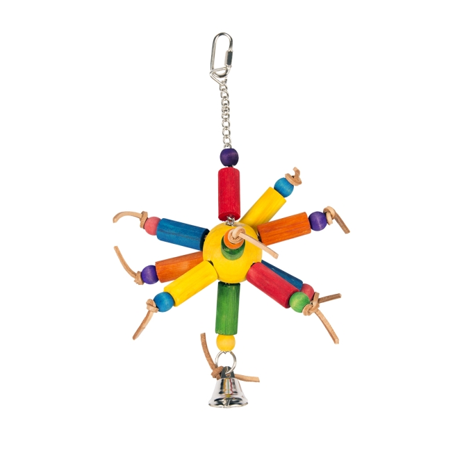 Duvoplus buntes Vogelspielzeug aus Holzblöcken/Leder 5414365066888 prd webl1.jpg