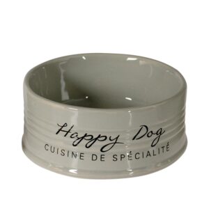 Duvoplus Futternapf Stone Happy Dog – grau – 1000ml – Ø18,5cm