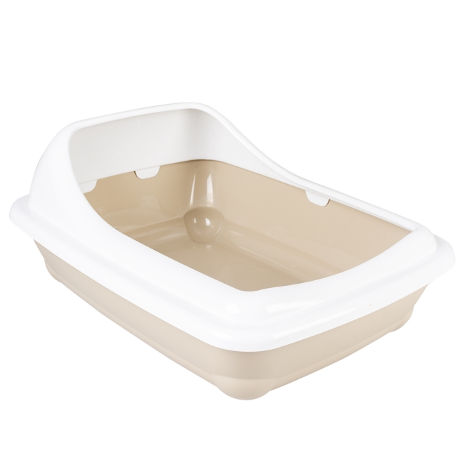 Duvoplus Katzentoilette Birba mit Rand - Mocaccino - M - 46 x 35 x 20cm 5414365392475 prd webl.jpg