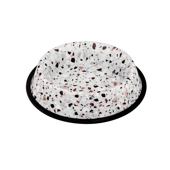 Duvoplus Edelstahlnapf Deco fix terrazzo look - 1000ml / 25,8x25,8x5,1cm 5414365397272 prd webl1.jpg