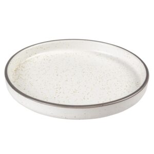 Duvoplus flacher Keramiknapf Stone Speckle – weiß