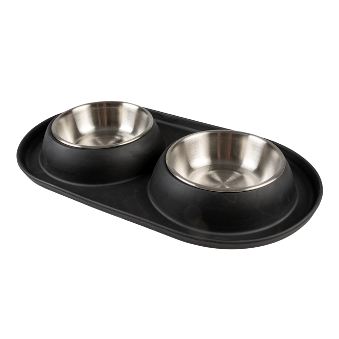 Duvoplus Dinner-Set Gummi - schwarz - 2 x 420ml 5414365414757 prd webl.jpg