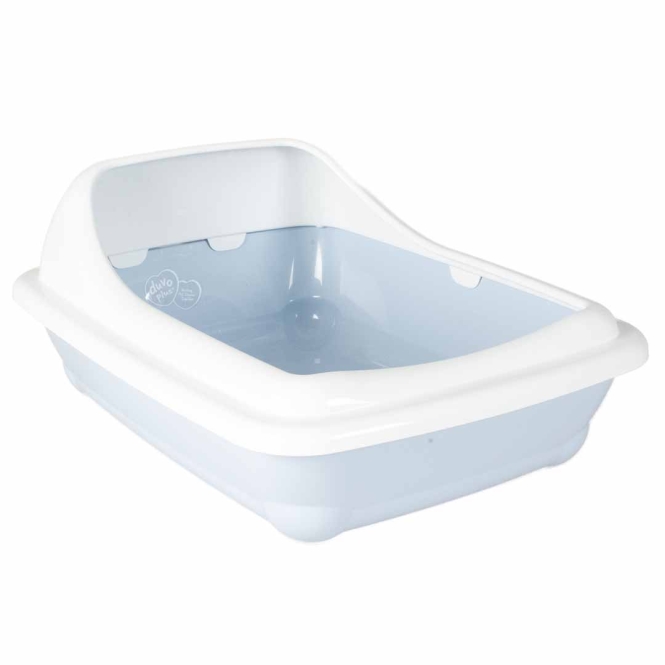 Duvoplus Katzentoilette Birba mit Rand - Azzuro - M - 46 x 35 x 20cm 5414365448547 prd webl.jpg