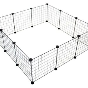 Duvoplus modulares Kleintiergehege – schwarz