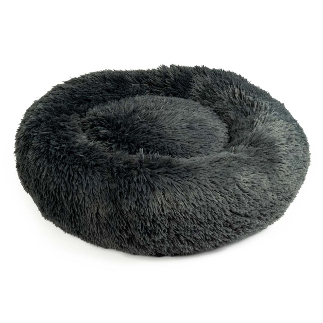 Duvoplus Donutbett Snug – dunkelgrau – S – 50x50x13cm