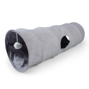 Duvoplus Spieltunnel Purrly – hellgrau – 120x25x25cm