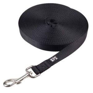 Duvoplus EXPLOR Trackingleine Classic flach – schwarz – 15m/20mm