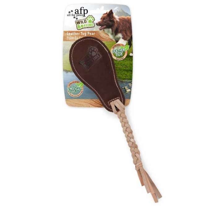 All for Paws Wild & Nature Leather Tug Pear Lederspielzeug 5528 pega.jpg
