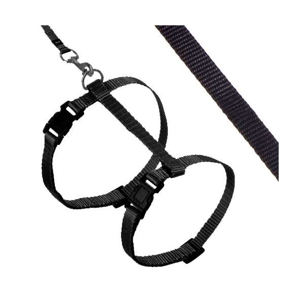 Karlie ASP Katzengeschirr mit Leine - Schwarz 63808.jpg