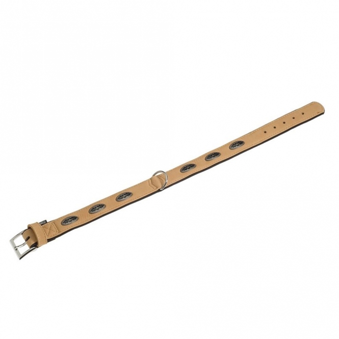Karlie Art Buffalo Oak Halsband – Beige/Schwarz, 70cm, 40mm