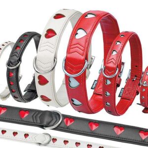 Karlie ART KUNSTLEDER Halsband HEART – Rot – 32 cm