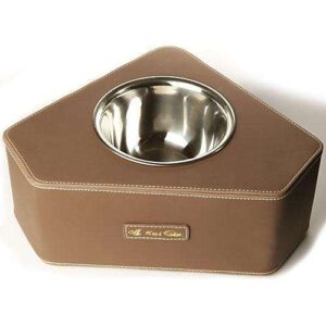 Designernapf Leder – Dreieck – Braun