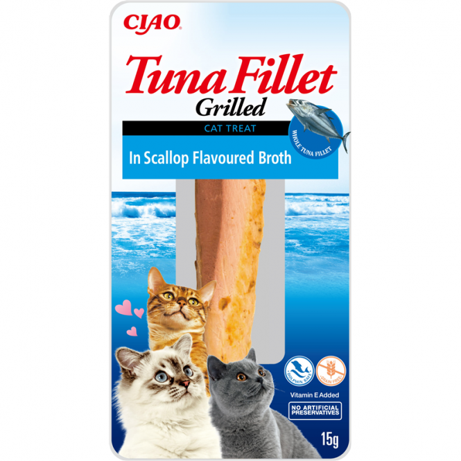 Inaba Cat Thunfischfilet mit Jakobsmuschel – 15 g