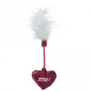 Trixie Katzenspielzeug Valentines Herz mit Federn