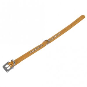 Karlie Buffalo Strass-Halsband – Hellbraun – 1-reihig, 27cm/10mm