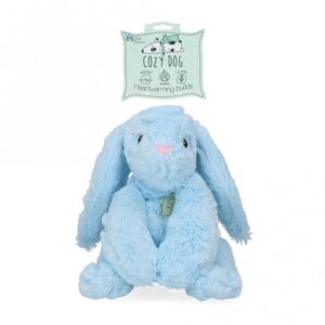 Cozy Dog Bunny mit Herzschlag und Wärmekissen – Blau