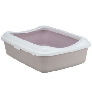 Trixie Katzentoilette Classic mit Rand – flieder/weiß