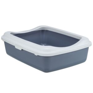 Trixie Katzentoilette Classic mit Rand – lila/weiß
