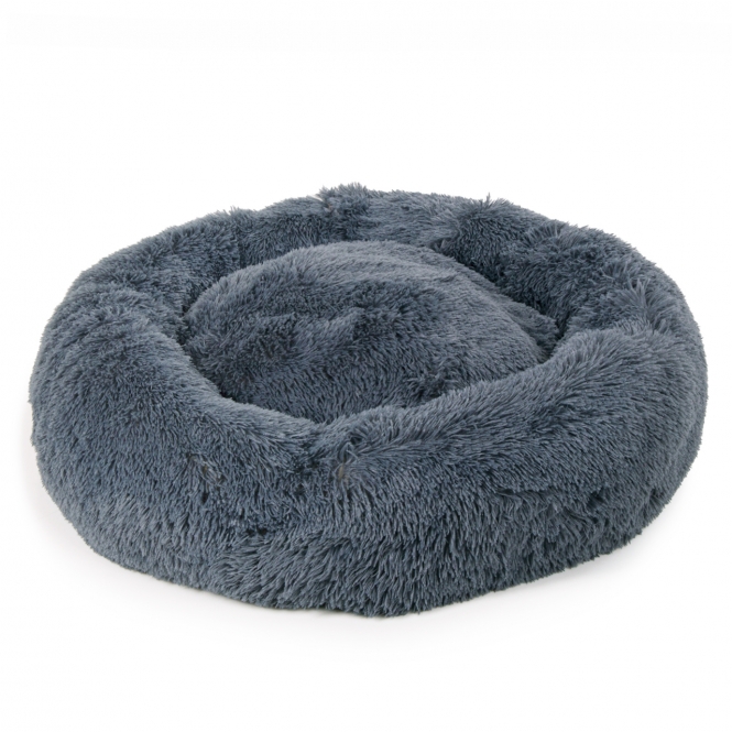 d40546 hundebett ceddie flauschiges hundekoerbchen rund dunkelgrau ca 60 cm 2.jpg