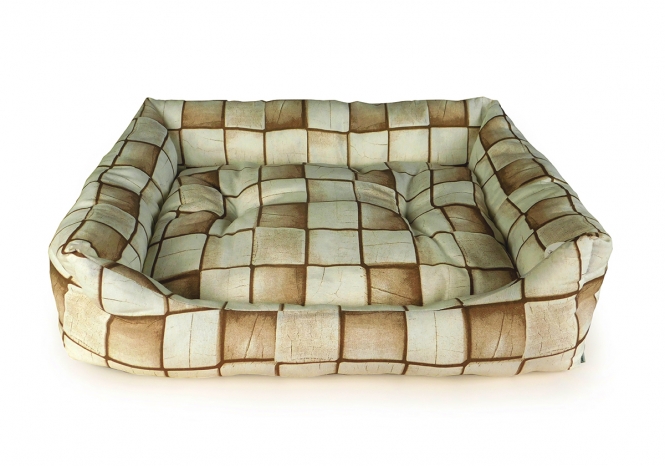 CARBONE Hundebett Domino, 65 x 80 cm - Karo-beige dscn0207 ok.jpg