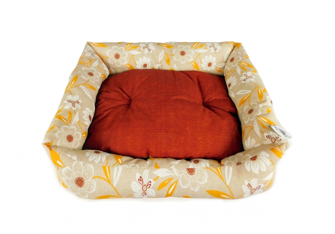 CARBONE Hundebett Domino, 65 x 80 cm - Blumen-gelb dscn0210 ok3.jpg