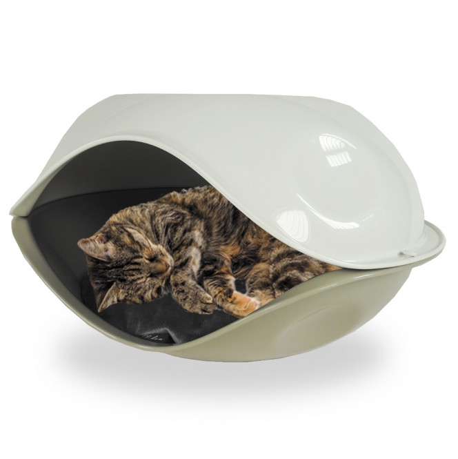 Pet-Star Katzenhöhle Ducky - taupe-weiß duckpillow beige.jpg