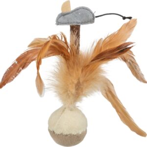 Trixie Steh-auf-Federball mit Maus – 15 cm