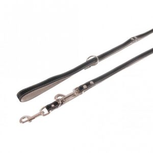 Karlie Führleine Chic – Schwarz/Grau, 200 cm / 18 mm