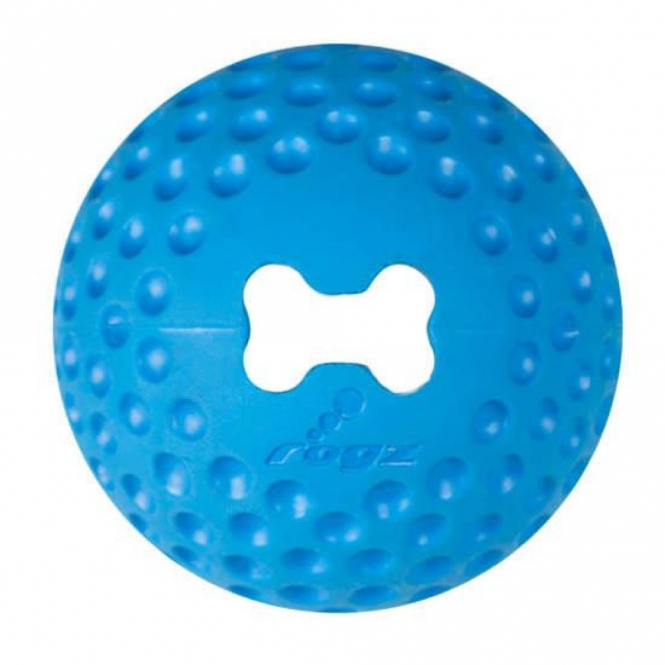 ROGZ GUMZ Hundeball, 7,8 cm - befüllbar - blau gumz blau.jpg