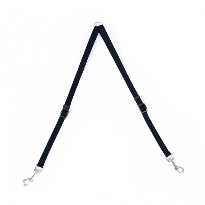 Duvoplus Nylon-Kupplungsstück für Hundeleine - Schwarz koppelsch.jpg