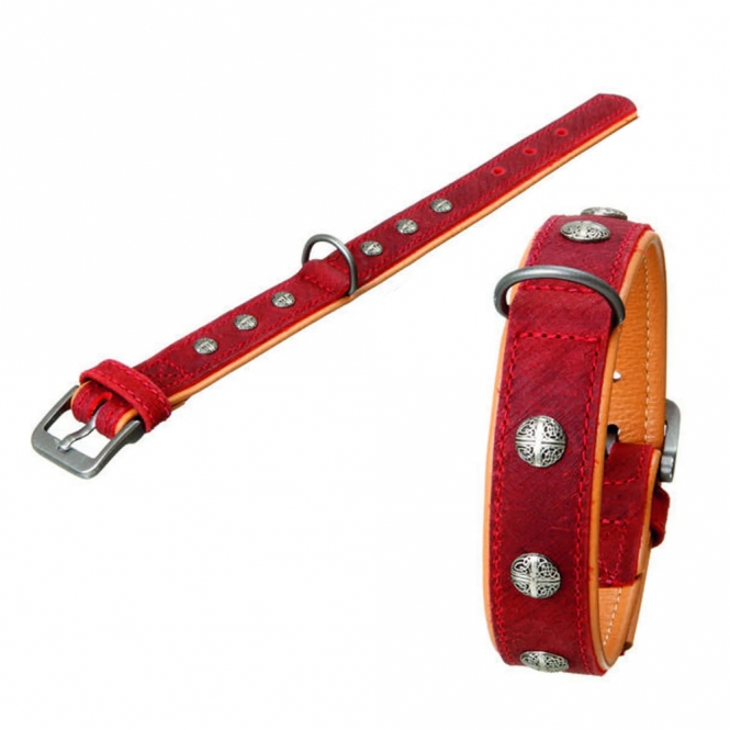 Karlie BUFFALO ORIENTAL Halsband - Dunkelrot/Natur - 30 mm / 40 cm oriental.jpg