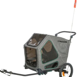 Trixie Fahrrad-Anhänger für große Hunde mit Federung – M / bis zu 35kg