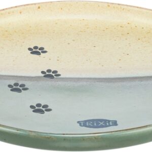 Trixie flacher Keramiknapf für Katzen – grün/beige