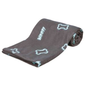 Trixie Fleecedecke Barney Knochenmotiv – 150 x 100 cm – Taupe