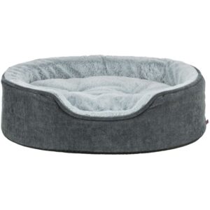 Trixie Vital Bett Lino Soft, oval – grau/hellgrau – 110 × 92 cm