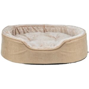 Trixie Vital Bett Lino Soft, oval – beige/creme – 110 × 92 cm