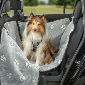 Trixie Auto-Schondecke, halb – grau/schwarz