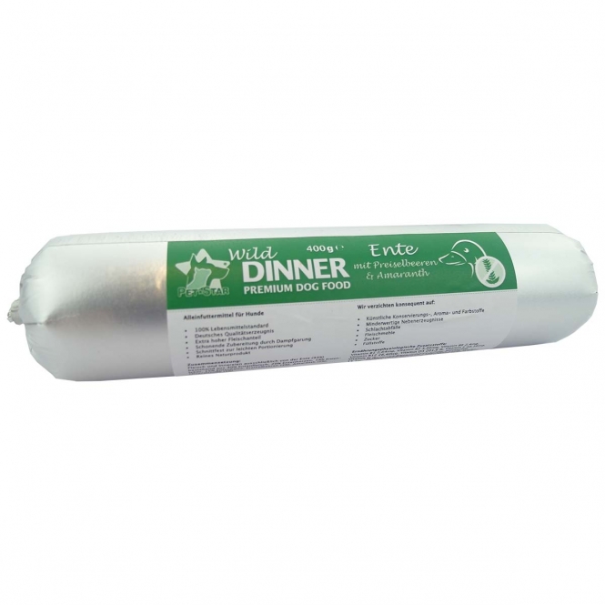 Wild Dinner Gourmet-Wurst Ente mit Preiselbeeren – 400 g