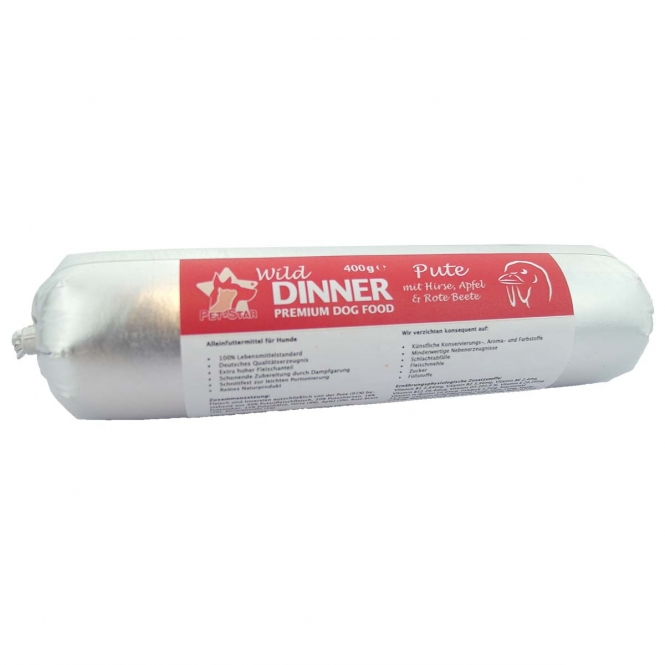 Wild Dinner Gourmet-Wurst Pute mit Hirse - 400 g ps 90428.jpg