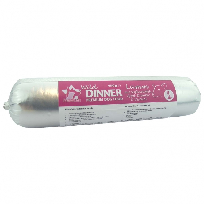 Wild Dinner Gourmet-Wurst Lamm mit Süßkartoffel - 400 g ps 90432.jpg