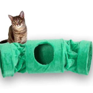 Pet-Star Katzentunnel MELLY, 90 cm – Grün
