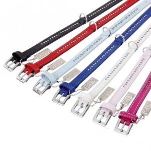 Karlie VINTAGE Strass Halsband Rot – 24 cm